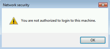 Not authorized to login